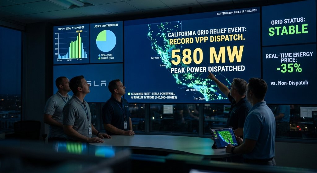 Tesla and Sunrun Unleash Record-Breaking 580-Megawatt Virtual Power Plant to Save California’s Grid