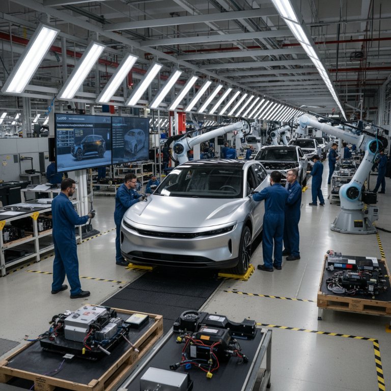 Lucid Ignites Mid-Size SUV Production: A Crucial Leap Towards Mass Market Viability